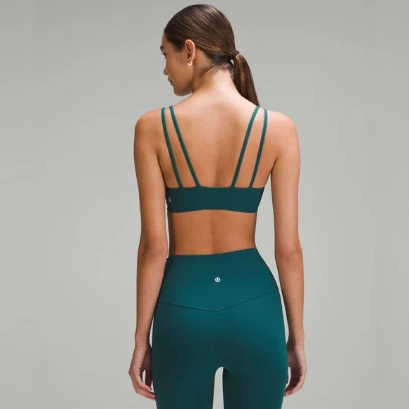 Lululemon Like a Cloud Ribbed Bra *Light Support, B/C Cup Storm Teal Size 6 - Picture 4 of 10